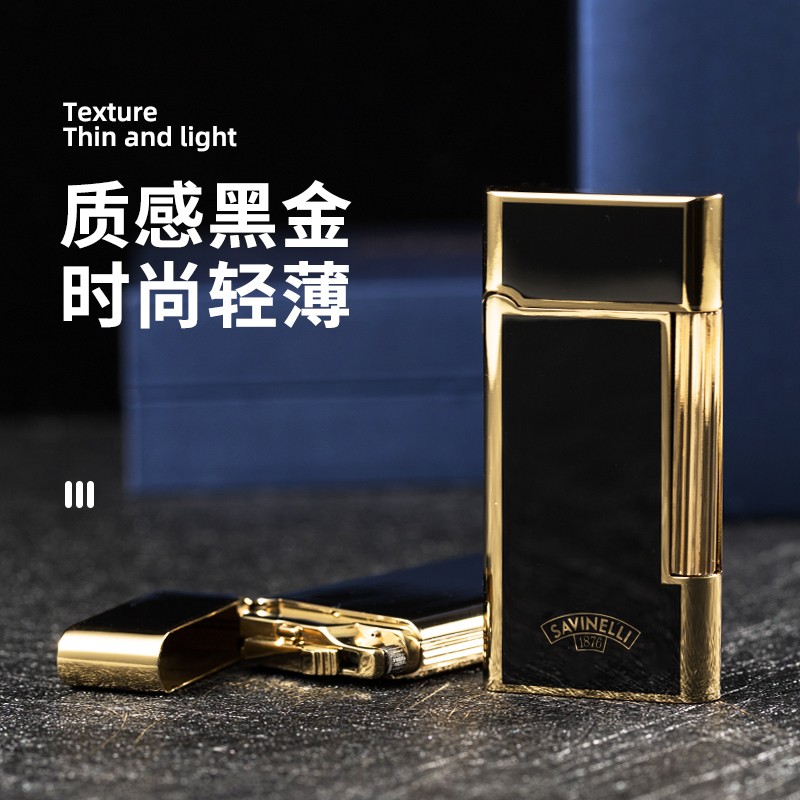 沙芬(savinelli)高档进口烟斗打火机男士小巧充气打火机 砂轮斜火a165