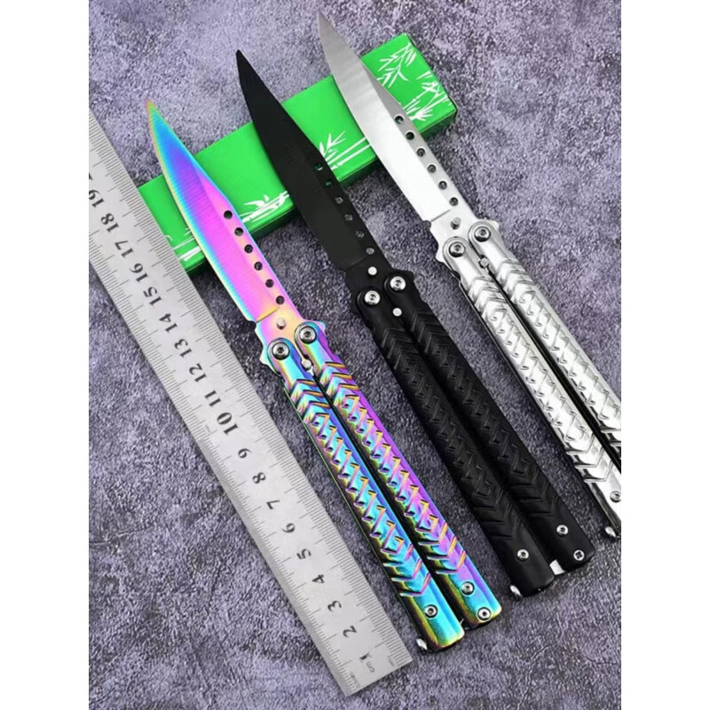 v3防滑一体铝合金柄轴yy4蝴蝶甩手刀csgo折叠刀未 未开刃 新手教程