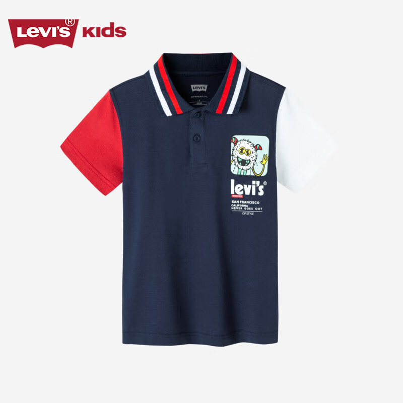levis儿童童装polo衫lv2222204gs-001 深靛蓝 160/80