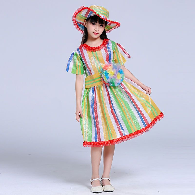 儿童环保创意服装环保时装秀环保服男童环保时装秀服装儿童幼儿园亲子