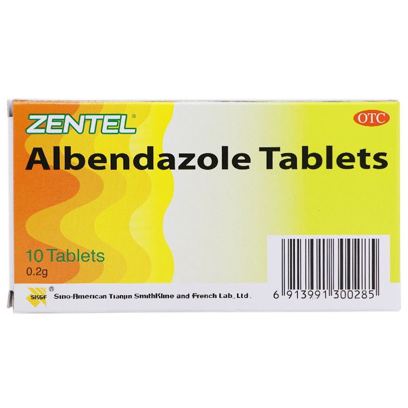 中美史克 史克 肠虫清 阿苯达唑片 10片 1盒