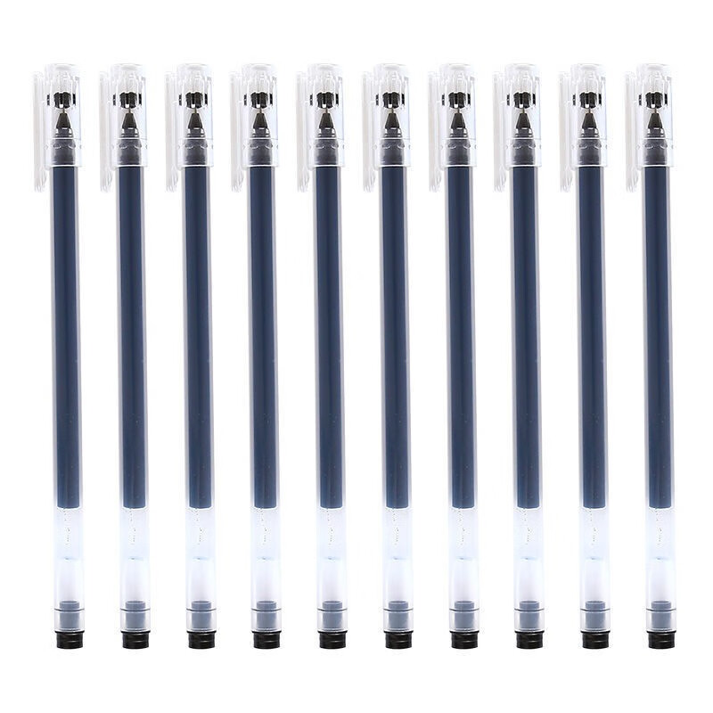 巨能写中性笔 全针管0.5黑大容量学生办公签字笔水笔文具 32支混搭（黑色居多）