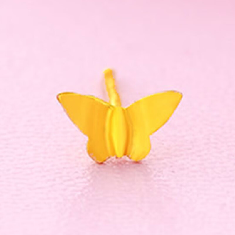 匠蕴黄金耳钉女足金999小巧新款蝴蝶气质简约时尚养耳洞送闺蜜女友礼