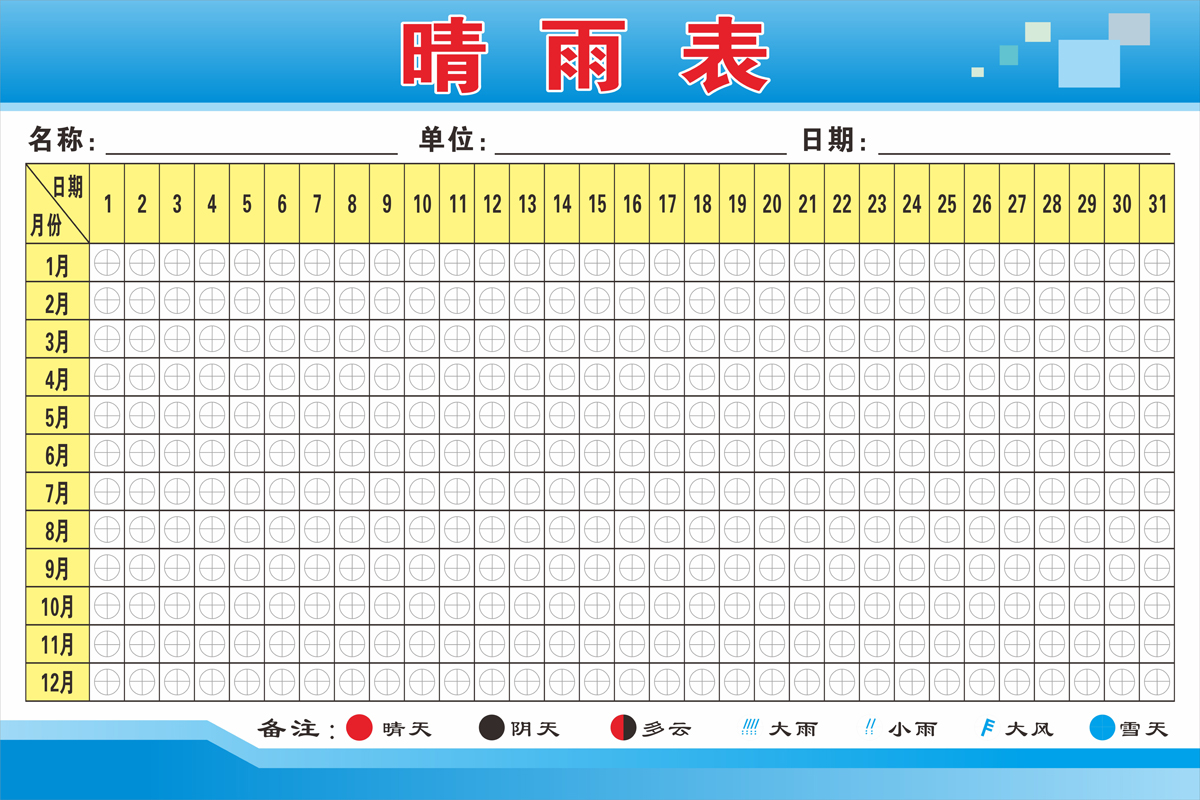 晗畅 建筑公司工地施工天气变化预报晴雨表通用贴纸管理制度公示牌
