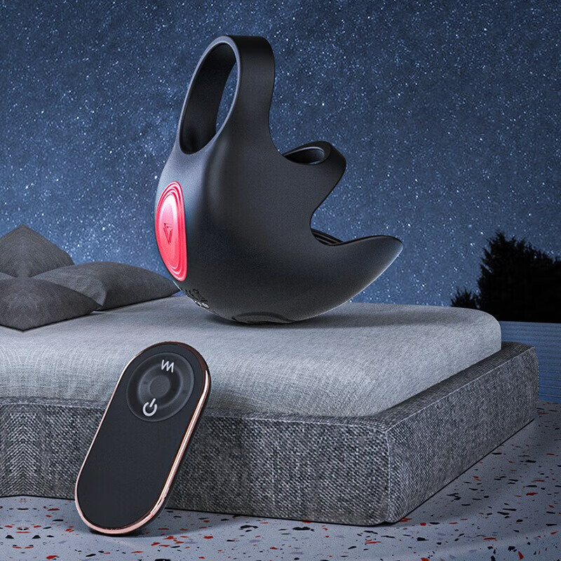 无线遥控蛋蛋包裹震动按摩器双重锁精环 情趣同志蛋蛋束缚sm高潮用品