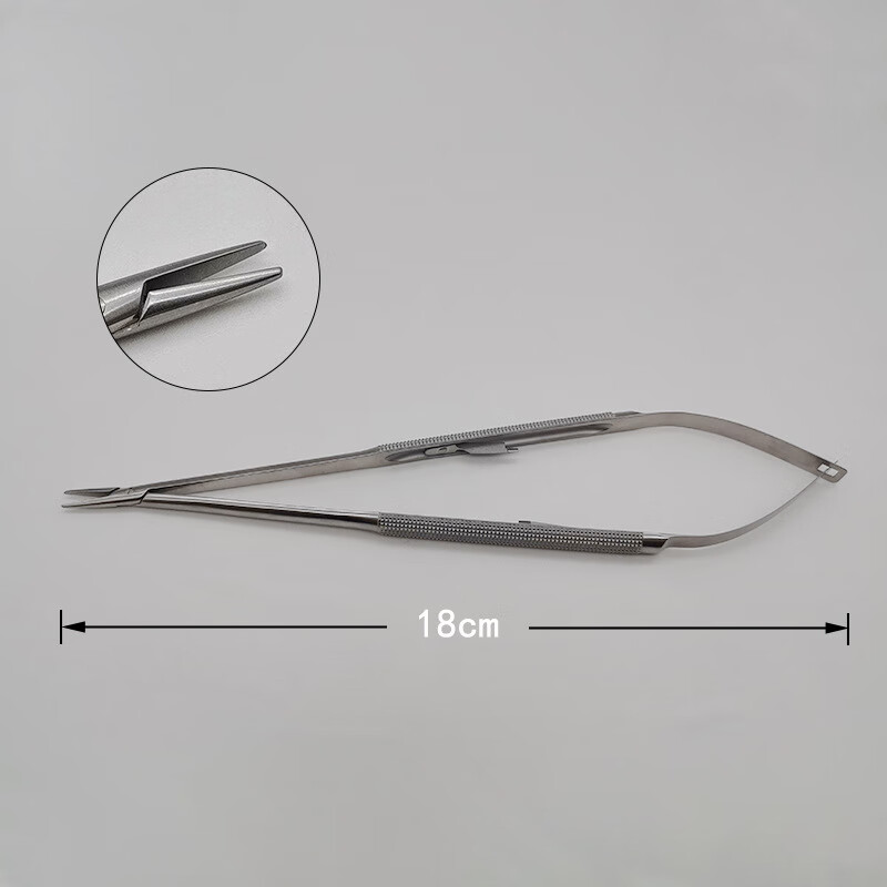 显微持针钳外科缝合搭桥针持弹簧锁扣笔式持针器心脏搭桥手术器械 18