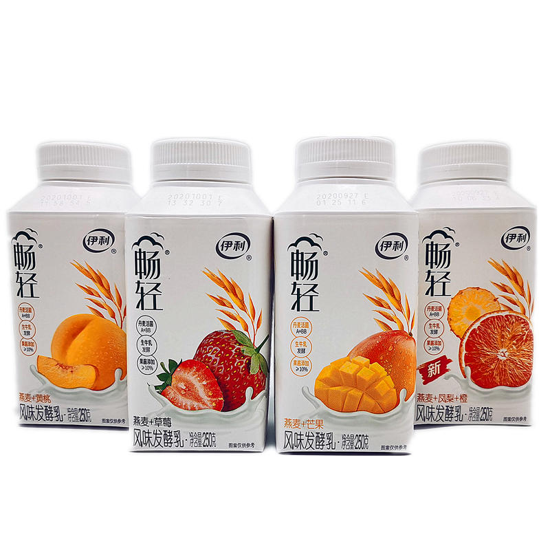 畅轻酸奶 益生菌风味发酵乳 250g 燕麦 黄桃 草莓 核桃 芒果 五种口味