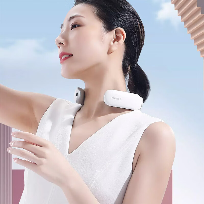 小米有品 摩摩哒颈椎按摩器颈部按摩仪生日礼物恒温热敷按摩枕低频脉冲5大模式针灸敲打刮痧推拿语音播报