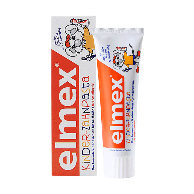 进口elmex艾美适儿童牙膏含氟0-6岁防蛀牙温和清洁呵护牙龈乳牙清新口气 儿童牙膏(0-6岁)