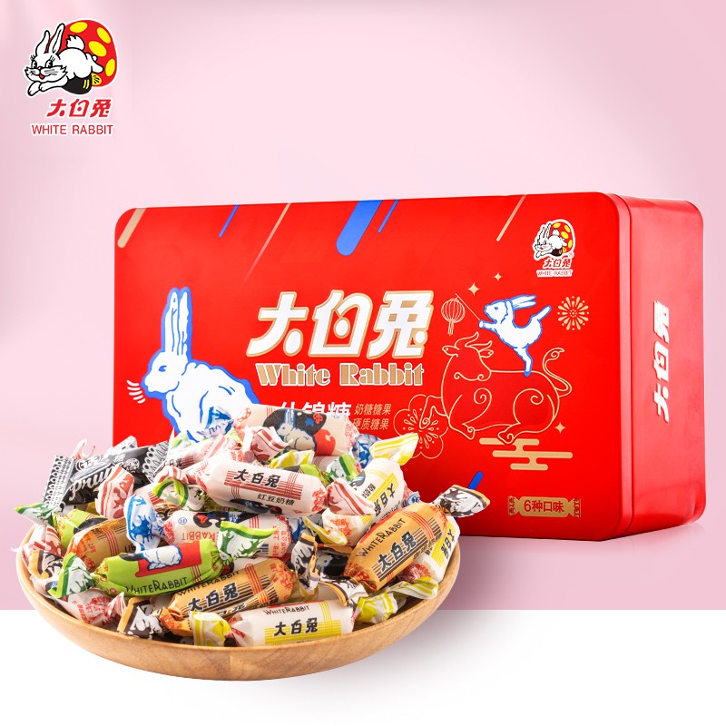 大白兔 什锦奶糖388g 上海特产 量贩奶糖话梅糖 多口味休闲零食糖果
