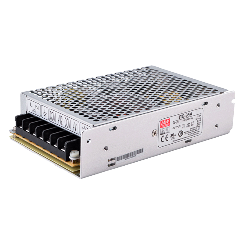 明緯（MEANWELL）雙組開關(guān)電源RD-85A/B5V12V24V雙路兩組輸出DC直流LED驅(qū)動(dòng)變壓器 RD-85A 85W