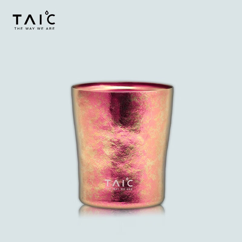 taic 太可 钛度纯钛水杯 茶杯威士忌杯啤酒杯果汁杯牛奶杯早餐杯礼品
