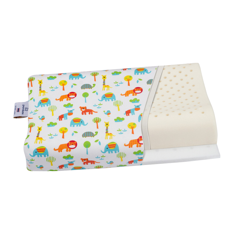 paratex儿童乳胶枕泰国原装进口天然乳胶94%含量 卡通枕套抑枕芯 0-15岁升级款儿童枕头100018536168