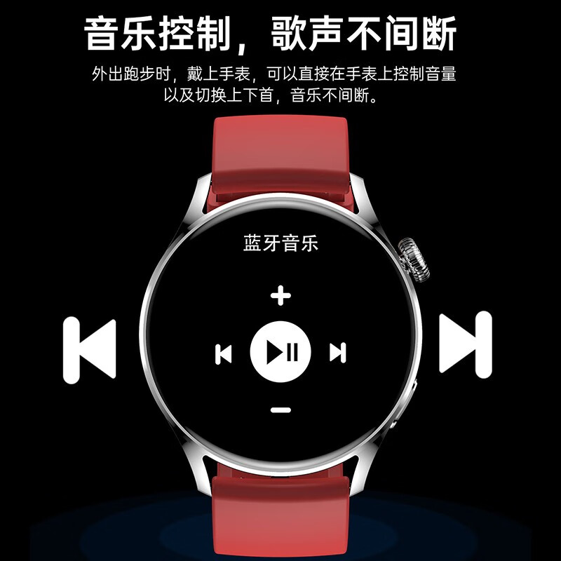 彬格 顶配WATCH3pro智能手表多功能运动蓝牙通话支持音乐电子表Watch3血压心率青少年学生腕表男女 棕皮:离线支付+高清通话+高清屏