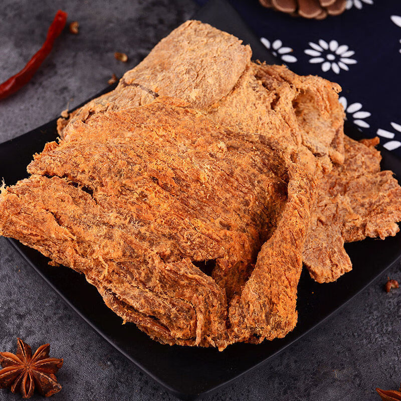 106076-牛肉干内蒙古特产手撕风干牛肉片250g/500g休闲食品零食小吃 牛肉G沙嗲*500ke-详情图