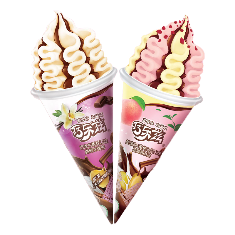 巧乐兹 脆筒冰淇淋 姜撞奶+蜜糖乌龙口味 340g