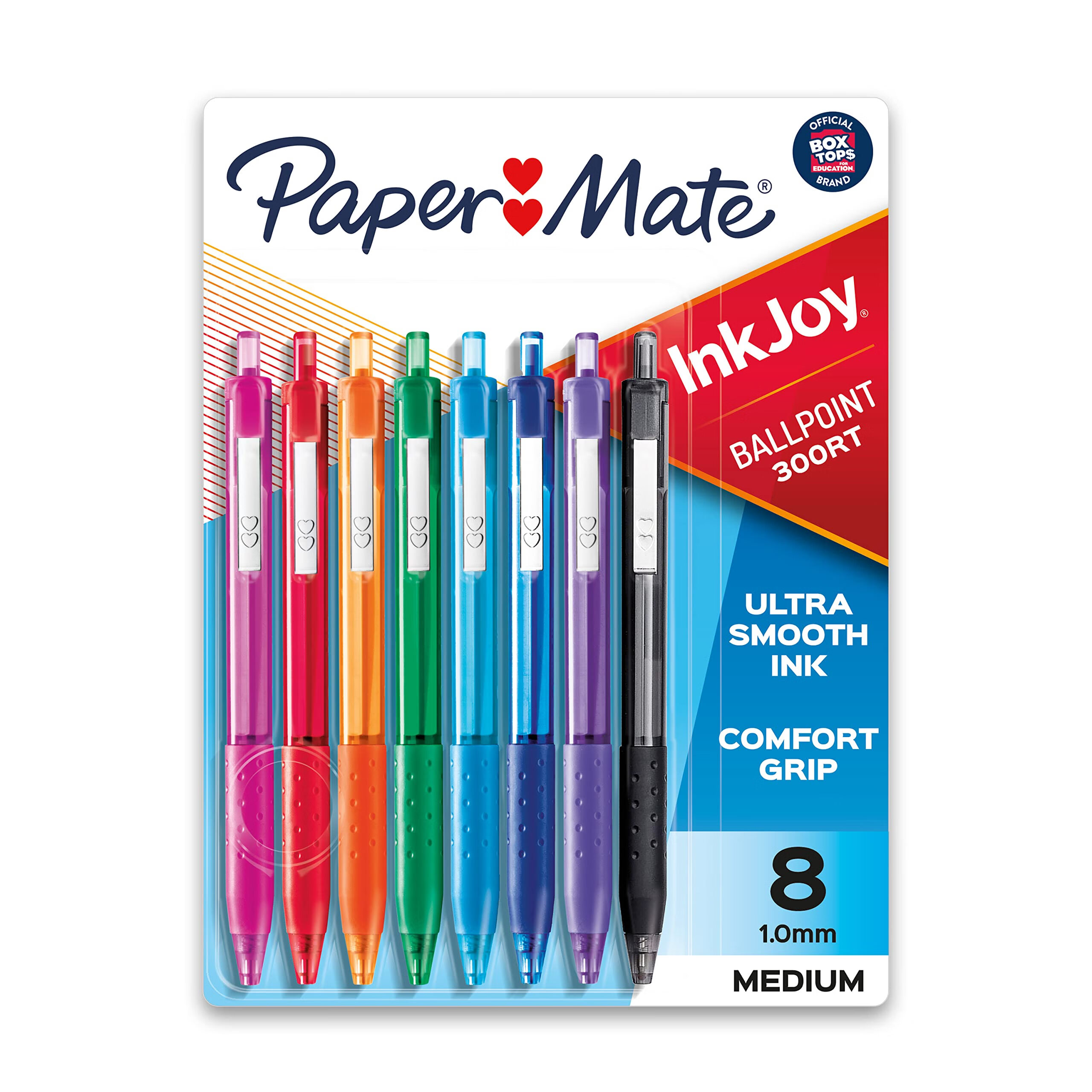 PAPER MATE 圆珠笔 1.0mm 8色套装 多色办公学习文具