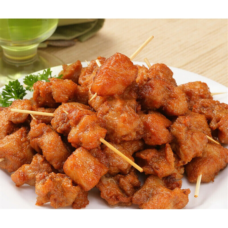 牙签肉迷你鸡肉串小肉串奥尔良肉串油炸小吃冷冻半成品900g