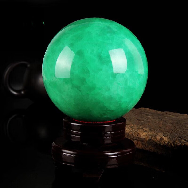 聪蝶夜明珠原石萤石夜光球夜光石荧光石超亮水晶真品鱼缸摆件 球直径6