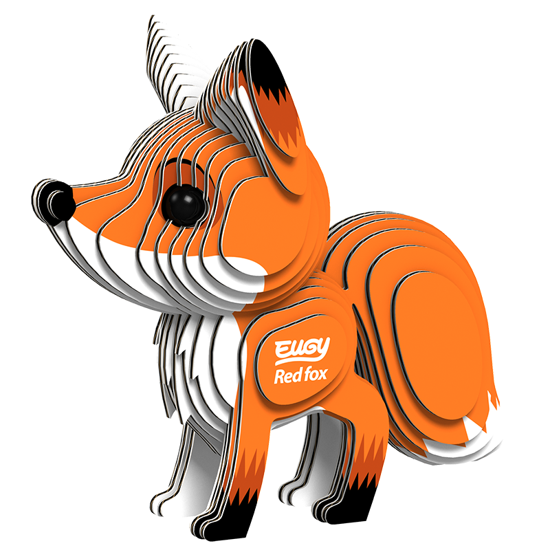 Team GreenTeamGreen野生模型动物3D立体纸拼图6岁以上礼物手工 Eugy系列-赤狐