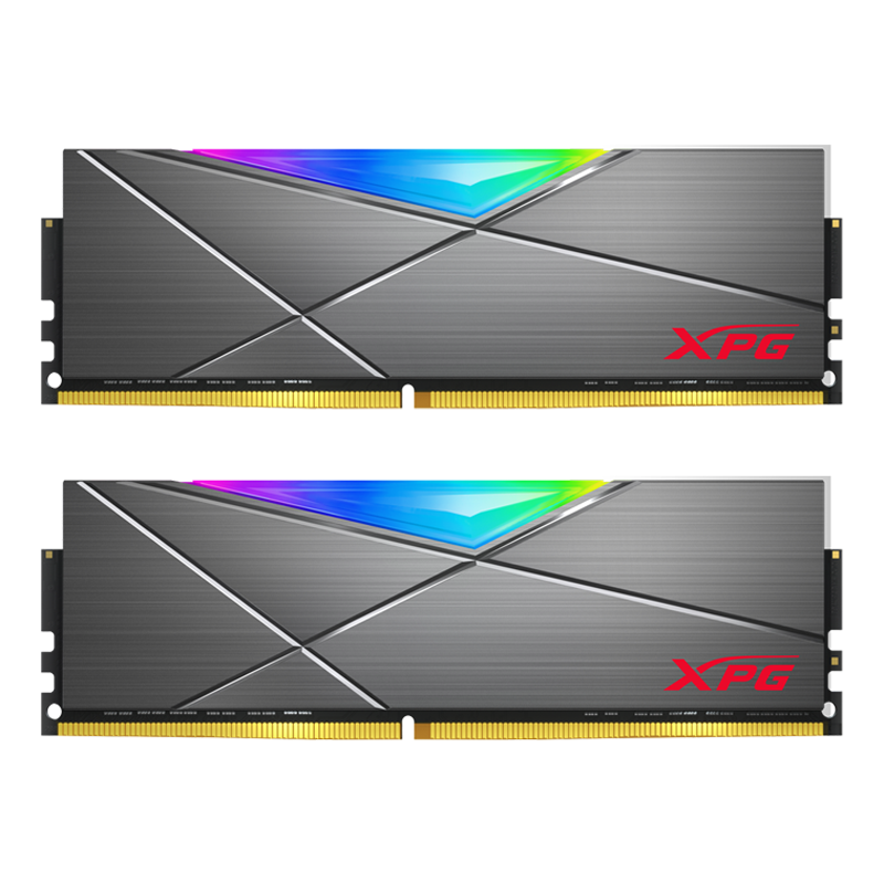 ADATA 威刚 XPG系列 龙耀 D50 DDR4 3600MHz RGB 台式机内存 灯条 钛灰 16GB 8GB*2