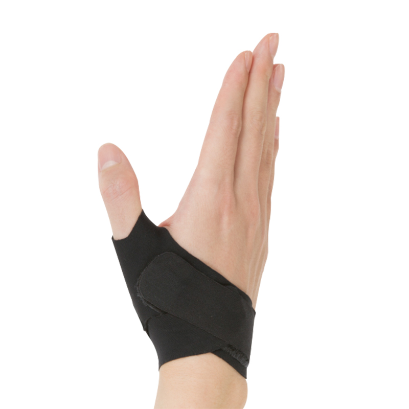 D&M日本大拇指护套透气型腱鞘篮球指关节护指套男女扭伤固定护具 D-30黑色L(右手) 护指