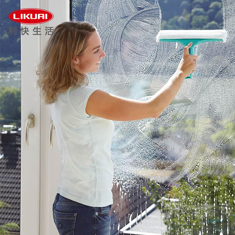 利快德国进口玻璃刮头可转向旋转玻璃擦头二合一(不含杆)原装进口配件