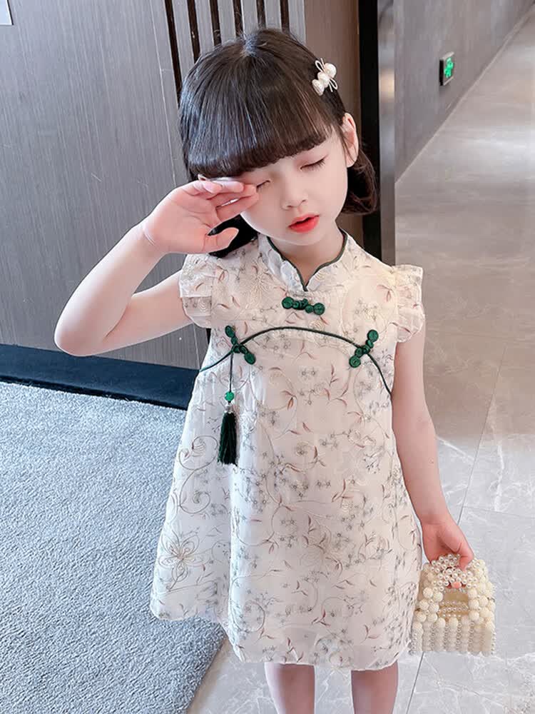 创京懿选小孩汉服3-5岁女装女童连衣裙夏季2023新款洋气夏款汉服女孩