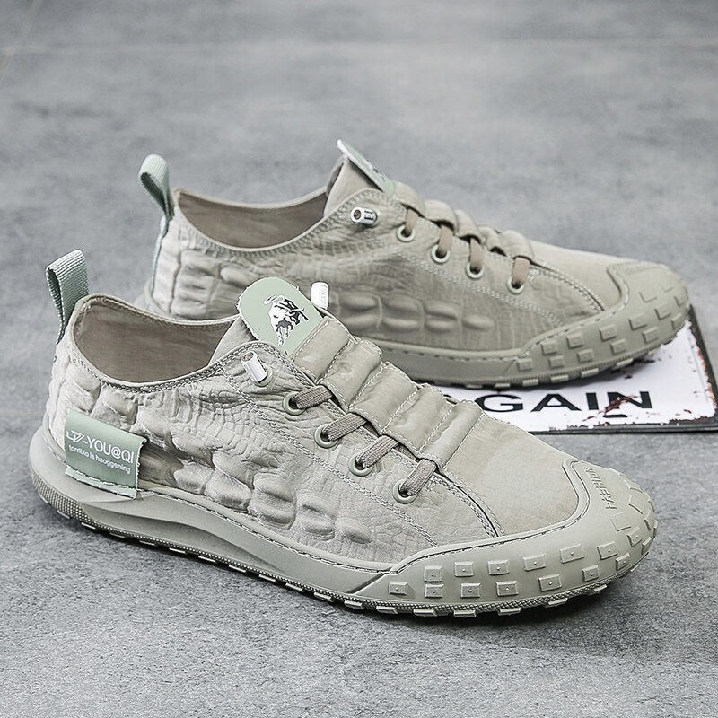 男鞋2023新款春季布鞋男款防臭一脚蹬帆布板鞋男士工作劳保解放鞋 lv0