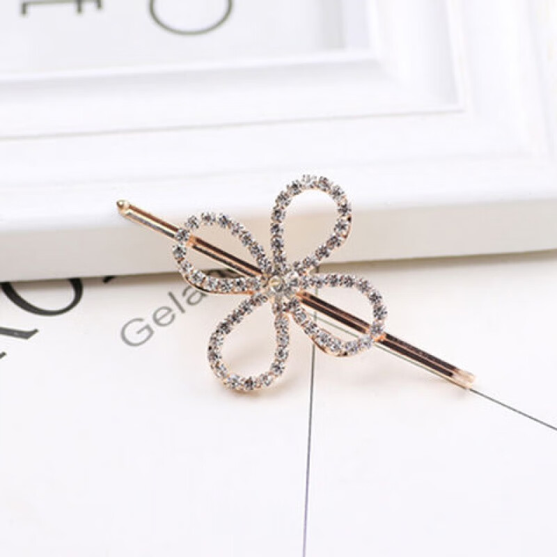 【女神】韩国头发夹子刘海边夹带钻头饰百搭成人发夹水钻一字夹发卡侧