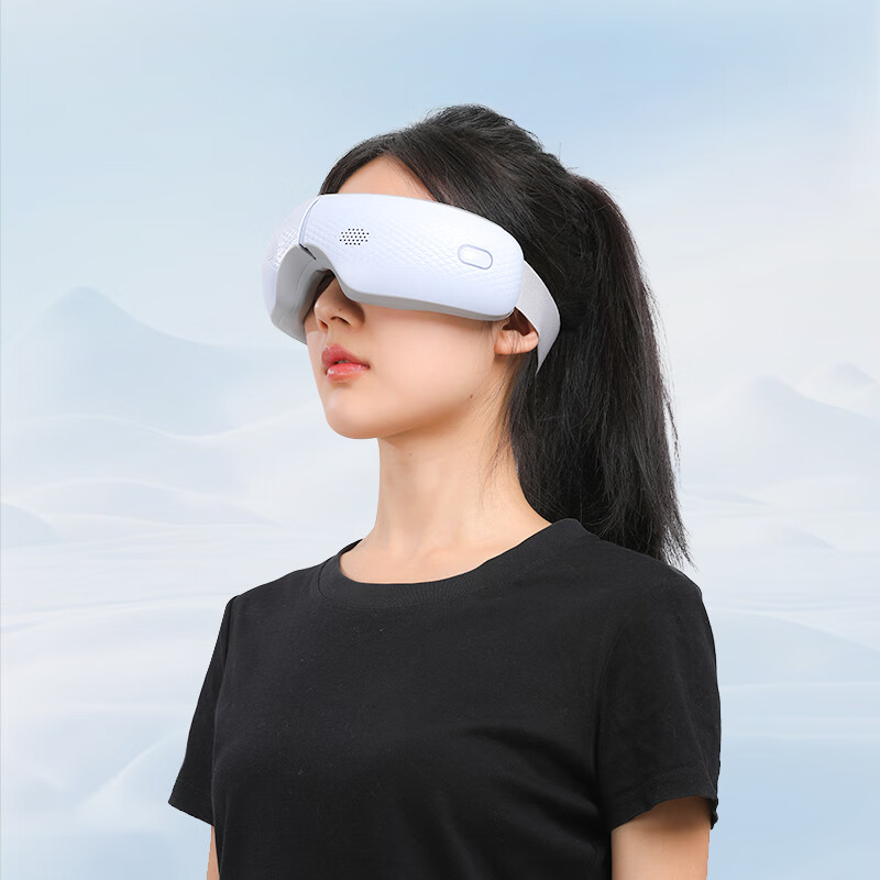 妙界【可发顺丰】Y5眼部按摩仪眼睛护眼仪按摩器缓解疲劳气囊式眼保仪热敷眼罩生日节日礼物男女士 【天蓝色】可折叠护眼仪+穴位揉捏+全覆盖热敷