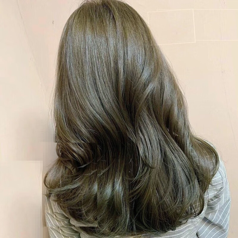 bonyhair染发剂植物漂发剂一洗彩染染发膏焗油膏 4/77黑茶棕(两盒装)