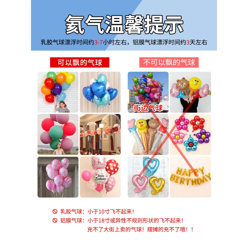 爱帛哆(aiboduo)氢气气球飘空专用打气婚房装饰生日布置气球飘起来儿
