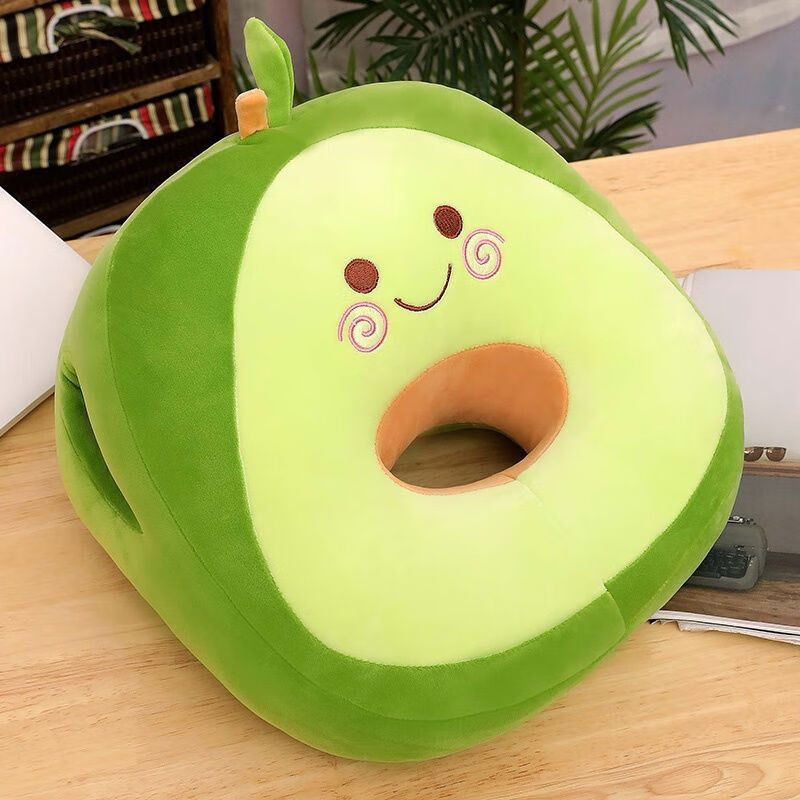 抱枕毛绒弹力午睡枕小学生趴睡学生桌上小枕头趴睡 牛油果(收藏关注送