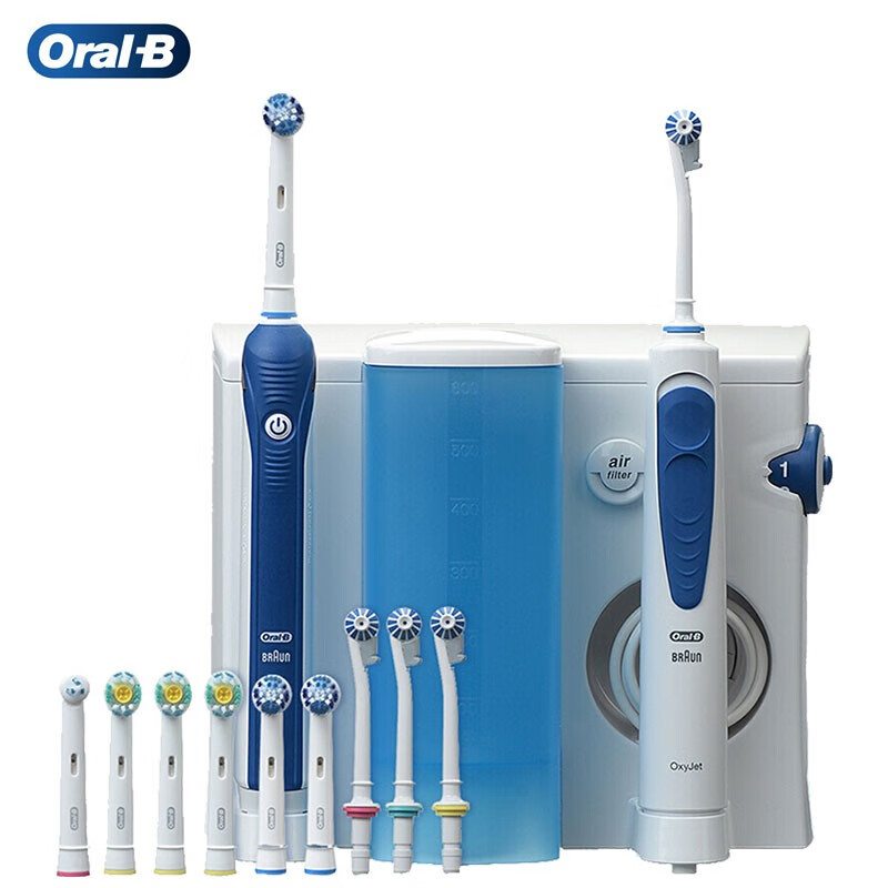 欧乐B电动冲牙器 成人口腔护理洗牙器水牙线洗牙机（刷头11支）OC20