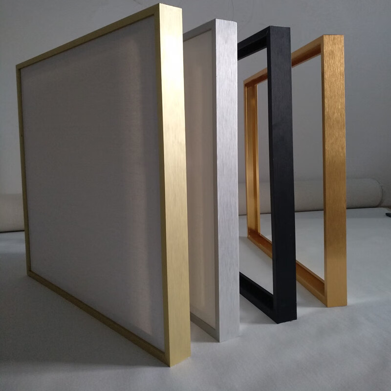 油画内外框手绘挂墙简约免装裱铝合金l型油画框油画外框订做定制 银色