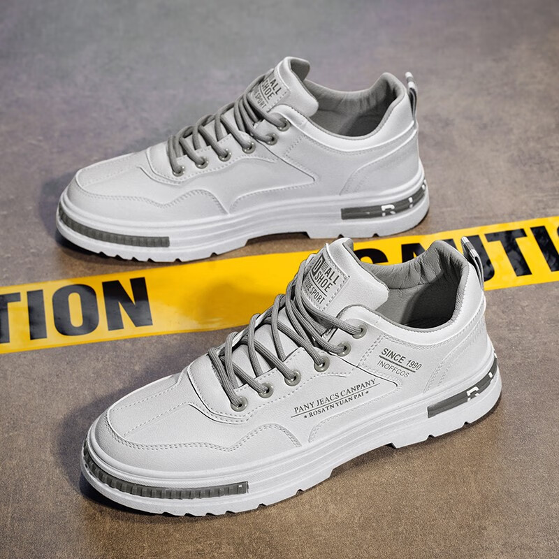 突击者（TUJIZHE）【官方好物丨严选好货】新款潮流百搭网红潮鞋男工装鞋皮面马丁鞋 【皮面款】白色 42