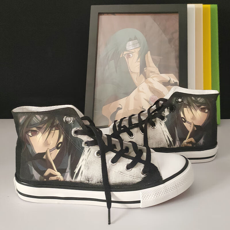 火影忍者帆布鞋男高帮带土炫酷百搭休闲春季联名鞋子动漫运动鞋鞋