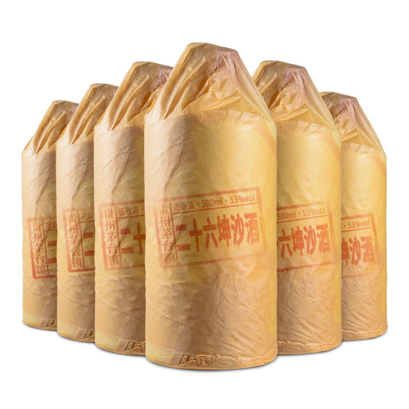 鲲满坊贵州茅台镇 酱香型白酒 高粱纯粮食酿酒53度 53度 500mL 6瓶 26坤沙酒