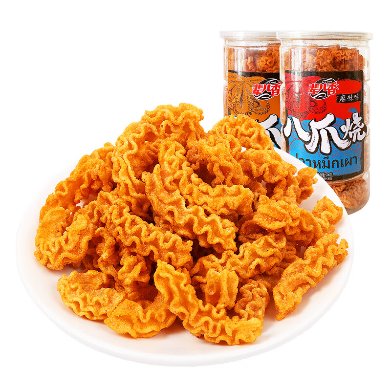 辈儿香 网红八爪烧锅巴桶装办公室小零食休闲童年怀旧膨化食品 200g