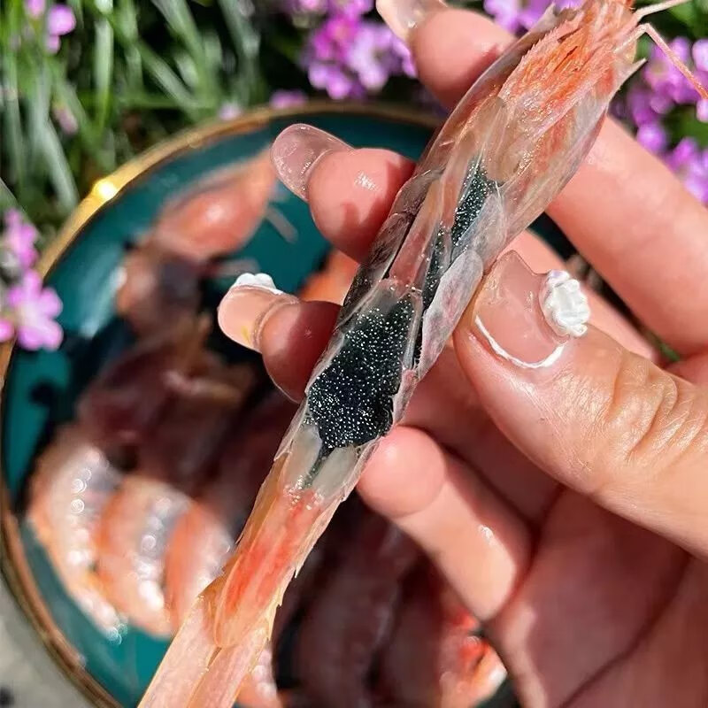 国产牡丹虾新鲜鲜活刺身甜虾特大蝴蝶虾冷冻海鲜生腌虾日料食材 500g