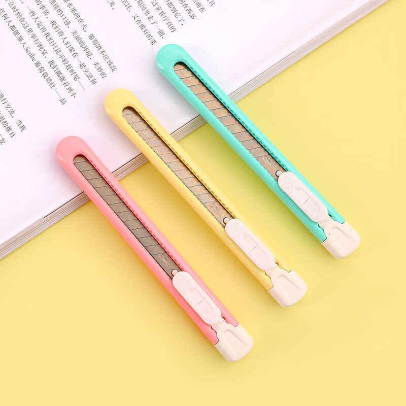 【网红款】创意便携式美工刀糖果色可爱小刀小学生手工课diy裁剪工具