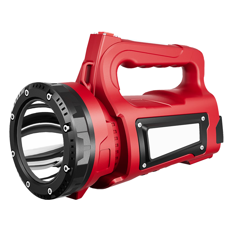 小野人手电筒强光超长续航户外专用激光超亮野外巡逻家用夜钓手提探照灯 米黄【1.6万毫安/多光源】50H