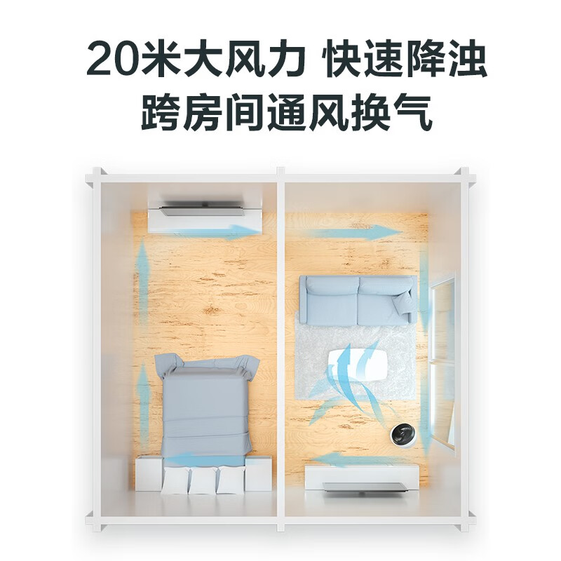 38286-美的(Midea)电风扇落地扇空气循环风扇轻音低噪家用智能风立式电扇 GDE24MB-详情图