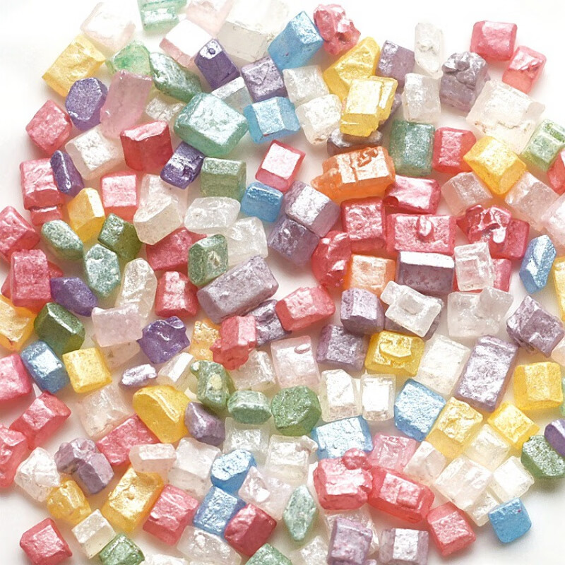 虎钢馋蛋糕装饰珠光彩砂糖可食用糖散装 圣诞彩色装饰糖蛋糕装饰糖粒