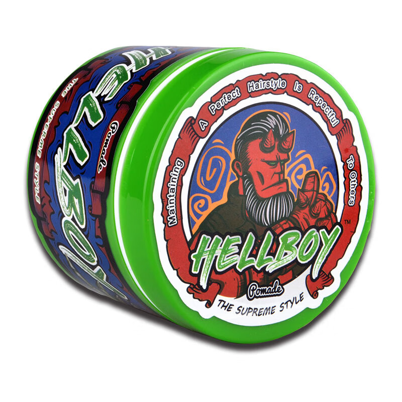 HellBoy美国HELLBOY地狱男爵复古发油 发泥发蜡保湿定型背头油头批发 绿色哑光款
