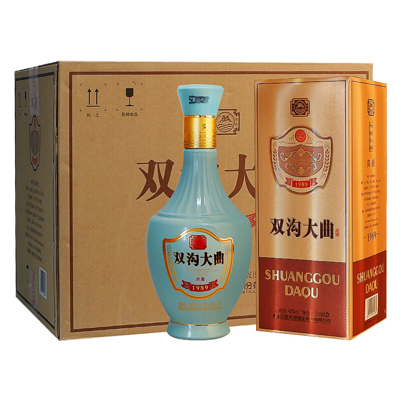 双沟大曲1989 42度浓香型白酒 整箱500ml*6瓶