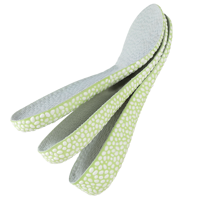 樂(lè)拓行 增高鞋墊男士隱形內(nèi)增高鞋墊女爆米花運(yùn)動(dòng)減震增高全墊 【兩雙裝】增高2.5cm-灰面綠底（雙碼可裁剪） 3940碼