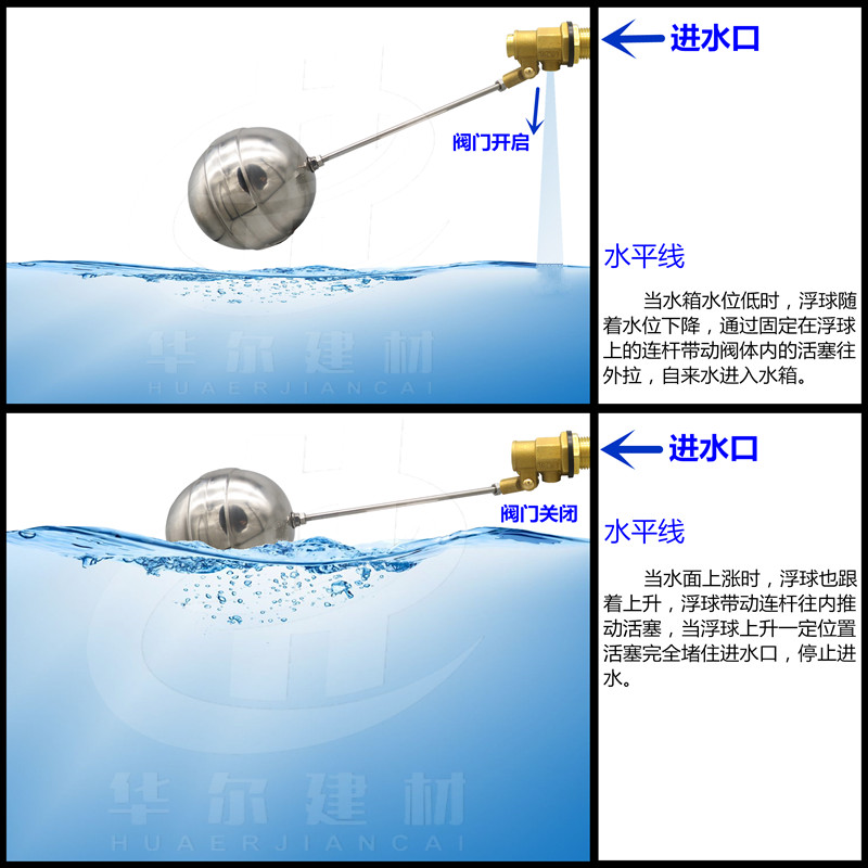 浮球阀门水箱全自动水位控制器水塔补水上水开关桶4分6进水阀 dn15(4
