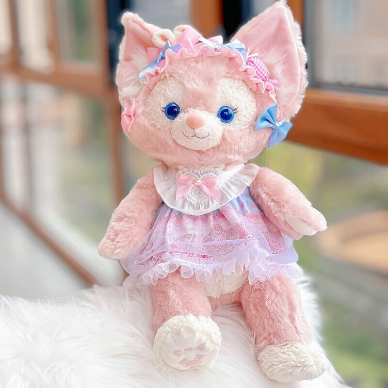 迪斯尼玲娜贝儿上海乐园同款玩偶毛绒玩具女孩达菲的新朋友小狐狸公仔